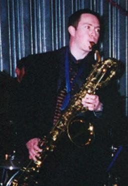 Gloucestershire based Matt Morris,  Baritone Saxophone 